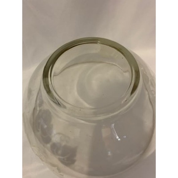 Anchor Hocking VTG Punch Bowl Etched White Grape Leaves - Picture 5 of 7